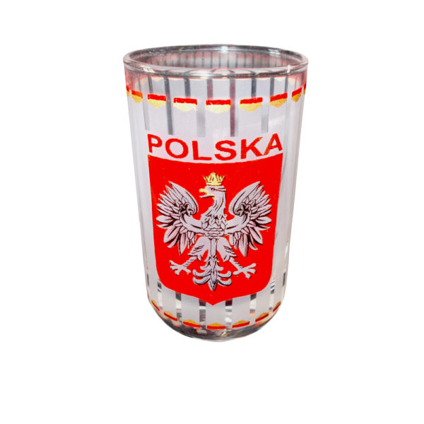 Kieliszek paski Polska godło-0